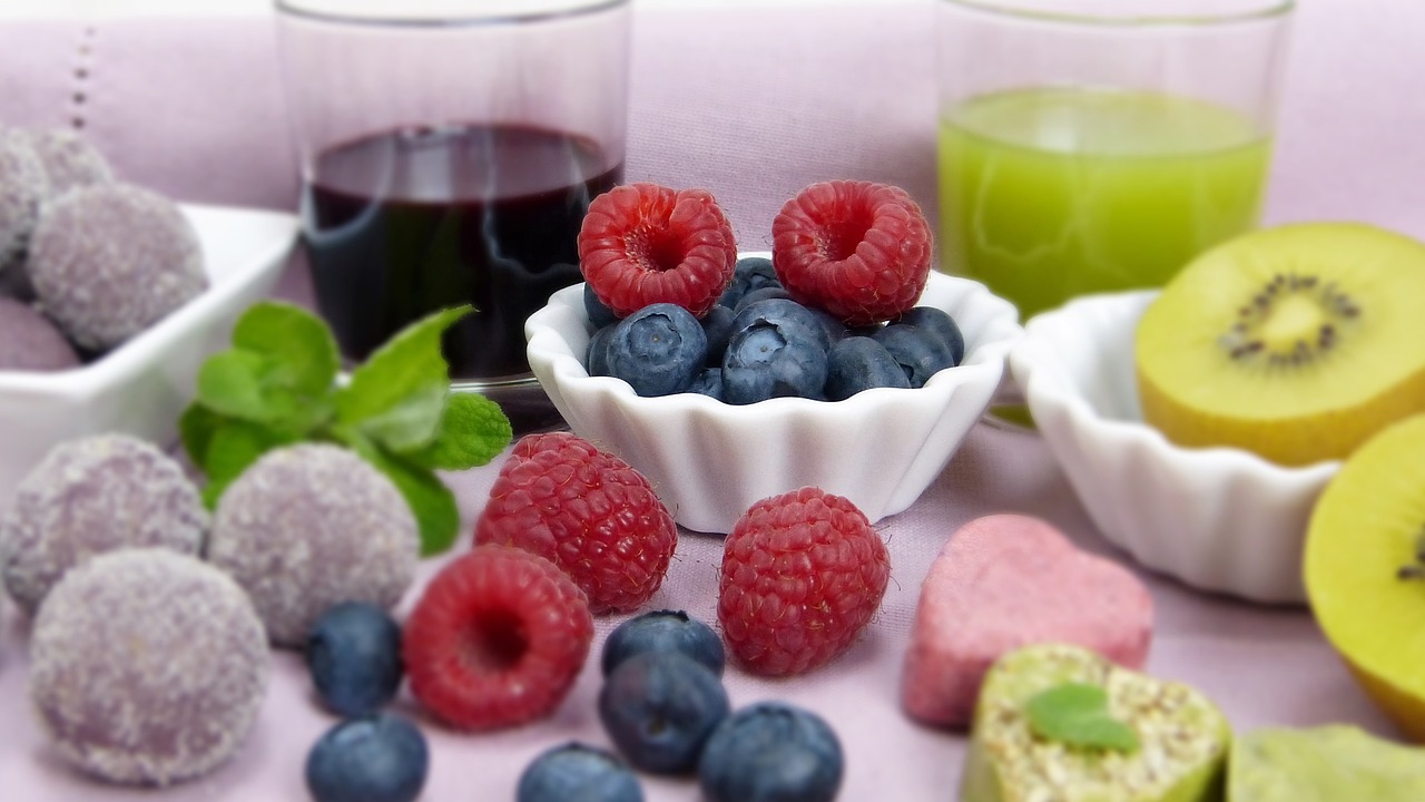 balanced diet, rich in fruits, vegetables, and whole grains
